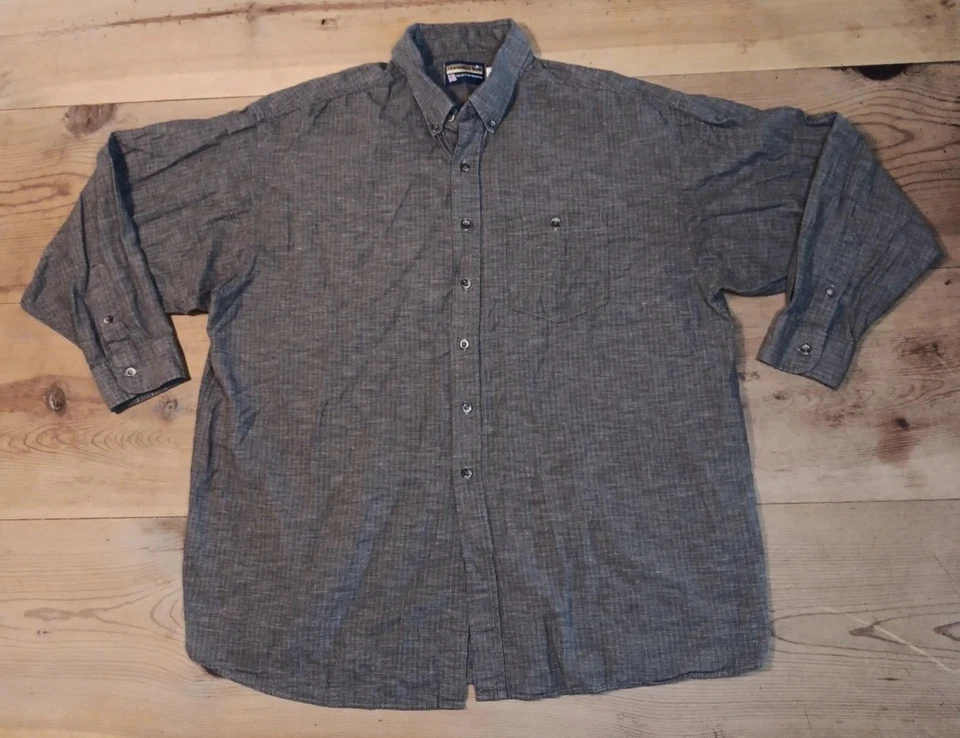 Vtg Panhandle Slim Mens 2XL 19 35/36 Dress Shirt Brown Check Western Button Up  - Image 1 of 4