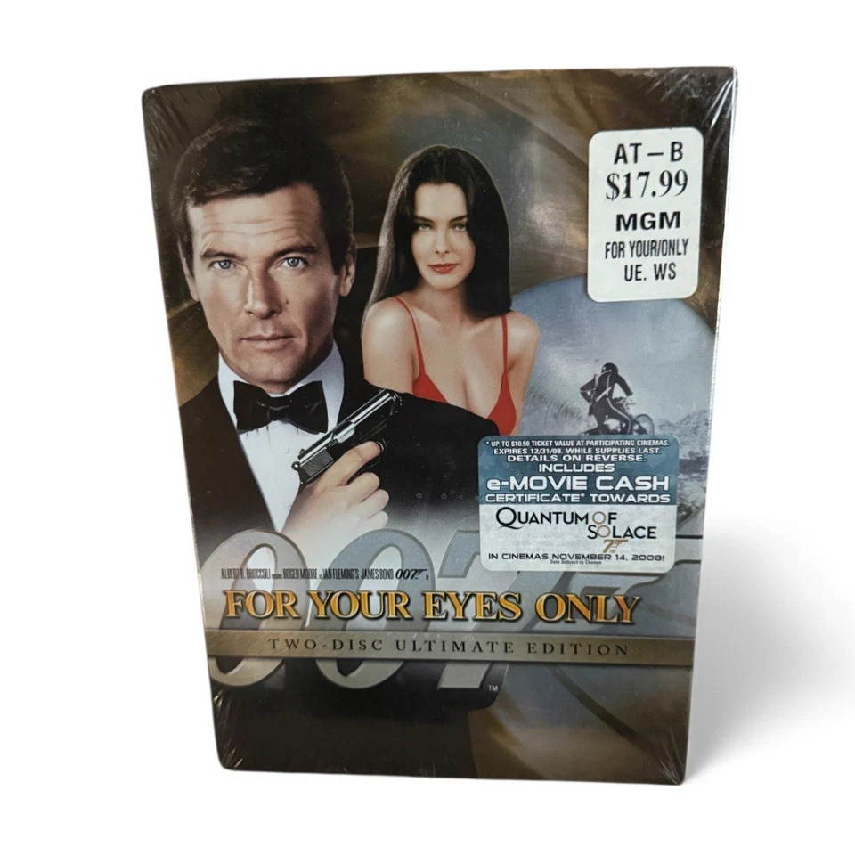 For Your Eyes Only DVD Roger Moore James Bond 007- 2 Disc Ultimate Edition - New Foto 1 de 2