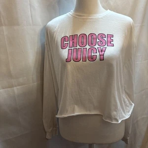 Juicy Couture x Forever 21 Damen-Langarmshirt saftig weiß Größe Small wählbar - Bild 1 von 8