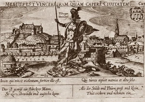 Tübinga vista general Baden-Württemberg grabado en cobre Meisner 1630 - Imagen 1 de 1
