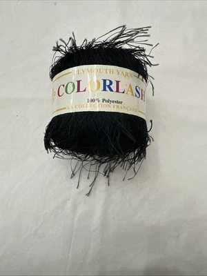 Vintage Plymouth "Colorlash" - One ball of  lash yarn - black - Image 1 of 4