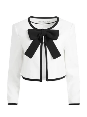 Alice + Olivia Kidman Bow-Front Crop Jacket Size XS/TP - Image 1 of 4
