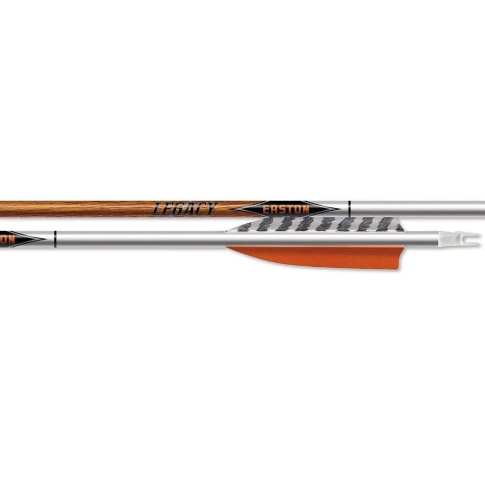 Easton Carbon Legacy 500 Arrows 4'' Helical Feathers 6 Pack (29763)