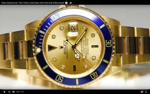 ROLEX SUBMARINER 16618 IN ORO 18K NUOVO MAI USATO FULL SET GARANZIA IN BIANCO - Foto 1 di 18
