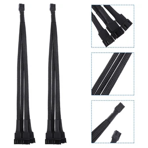 2 PCS Fan Interface Expansion Cable Computer Connection Cooling for Case - Afbeelding 1 van 12