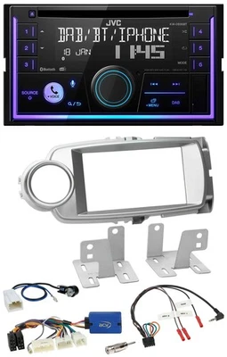 JVC Lenkrad USB 2DIN DAB Bluetooth CD Autoradio für Toyota Yaris 2011-2014 silbe - Bild 1 von 4