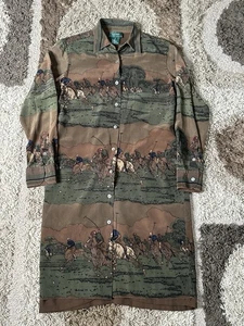 Polo Ralph Lauren Seidenkleid Gr. 6 Reitsport Pferde Print Vintage Luxus - Bild 1 von 7