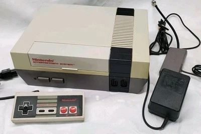 Original Nintendo Entertainment System NES Console W/ OEM Power Av Wires TESTED - Image 1 of 4