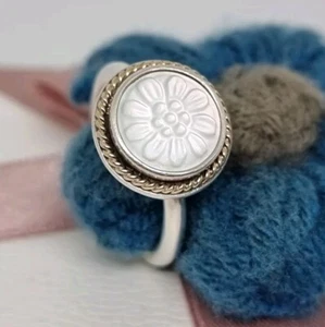 Original Pandora Ring Silber & 14k Gold Gänseblümchen Perlmutt Größe 54 💕S925 ALE - Bild 1 von 12