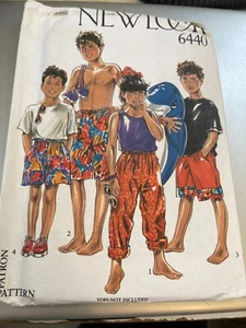 New Look Pattern 6440 Boys & Girls Pull-on Pants & Shorts in 2 Lengths Sz 4- 12 - Picture 1 of 2