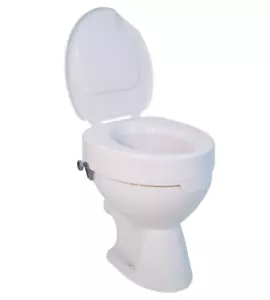 Drive Medical Toilettensitzerhöhung Ticco 2G - 10 cm hoch mit Deckel Farbe: Weiß - Photo 1/3
