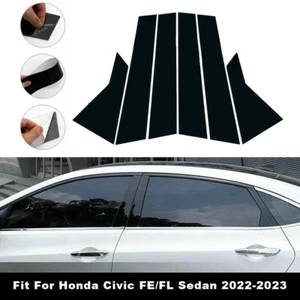 6Pcs Pillar Posts Door Trim For Honda Civic Sedan 2022-2025 Window Covers - Picture 1 of 15