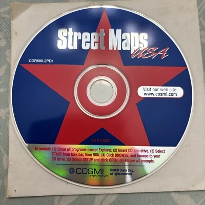 Cosmi 2000 Precision Street Maps USA CD-Rom Cd Only - Image 1 of 2
