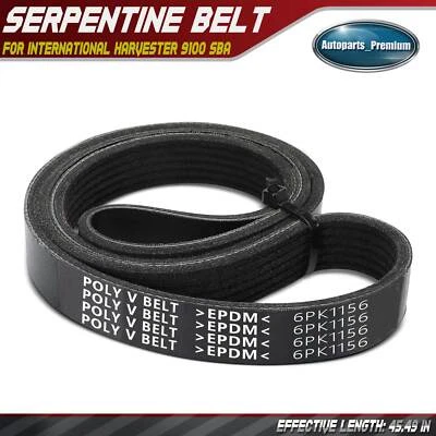 Correa serpentina de 45,49 pulgadas para International Harvester 9100 SBA 9100i SBA 9400 9700 Foto 1 de 4