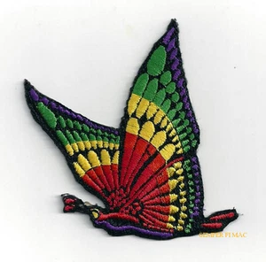 COLORIDO SOMBRERO CHALECO MARIPOSA PARCHE PIN UP HECHO N EE. UU. EDREDÓN ARTESANAL MOTIVO DE JARDÍN REGALO - Imagen 1 de 7