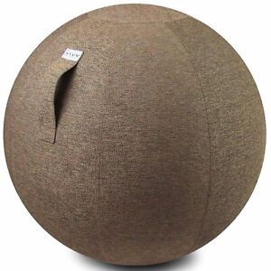Vluv Stov Stoff Sitzball Durchmesser 70-75cm Braun Gymnastikball ergonomisch