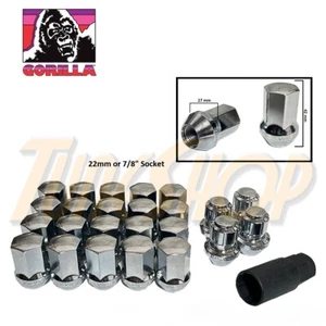 20+4 LOCK GORILLA LARGE SEAT OEM STOCK WHEELS LUG NUTS 14X1.5 ACORN RIMS CHROME - Picture 1 of 2
