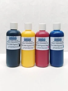 Recharge d'encre assortie Epson TM-C3500 PLUS Encre Inktec encre pigmentaire 1 litre (4 x 250 ml) - Photo 1/2