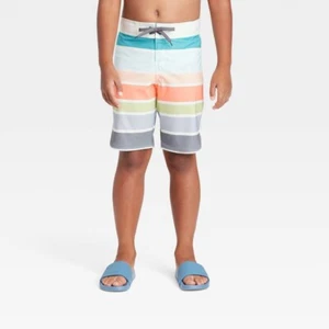 Boys' Striped Board Shorts Swim Suit - art class™ 14 - Picture 1 of 1