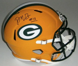 PACKERS Dontayvion Wicks Firmado Tamaño Completo Réplica Casco JSA AUTO Autógrafo - Imagen 1 de 2