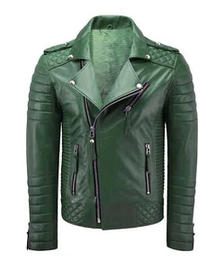 Chaqueta de cuero genuino de piel de cordero para hombre Chaqueta hecha a man... - Imagen 1 de 15