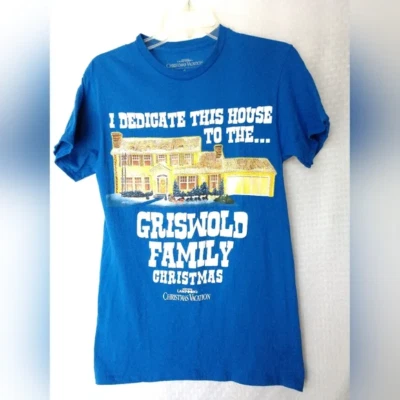 Camiseta Navidad Familia Griswold National Lampoon Azul Pequeña Unisex Pecho 32" Foto 1 de 4