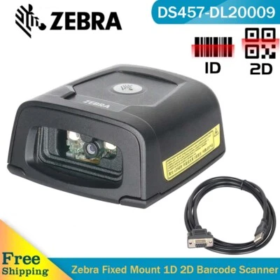 Zebra DS457-DL20009 Fixed Mount Barcode Scanner 1D 2D Reader with USB Cable - Image 1 of 4