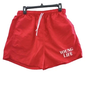 Vintage Shorts Badehose Lifeguard Young Life 70er 80er 30" Taille Velva Glanz - Bild 1 von 4