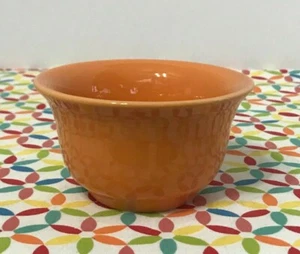 Fiestaware Tangerine Bouillon Bowl Fiesta Retired Orange Prep Cup - Picture 1 of 3