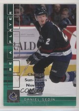 2001 ITG Be A Player Memorabilia Emerald Chicago Sun-Times Nov /10 Daniel Sedin