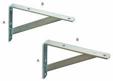 20 Regalträger  10 cm (A) x 40 cm (B) Material: 4 mm Stahl verzinkt 20 mm breit