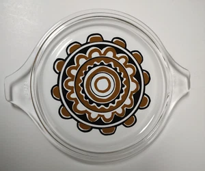 Vintage Pyrex Sol Flower Glass Replacement Lid 470-C, Tabs, 6” Retro - Picture 1 of 5