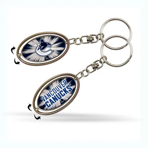 Vancouver Canucks Spinner Key Chain.Flips to different Logos. Very Nice  #124 Cover