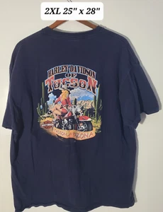 2008 Harley-Davidson Tucson Arizona Faded Navy Blue Herren 2XL T-Shirt - Bild 1 von 6