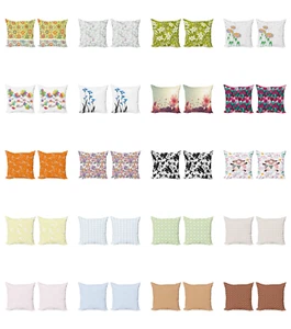 Ambesonne Floral Bunch Cushion Cover Set of 2 for Couch and Bed in 4 Sizes - Picture 1 of 61