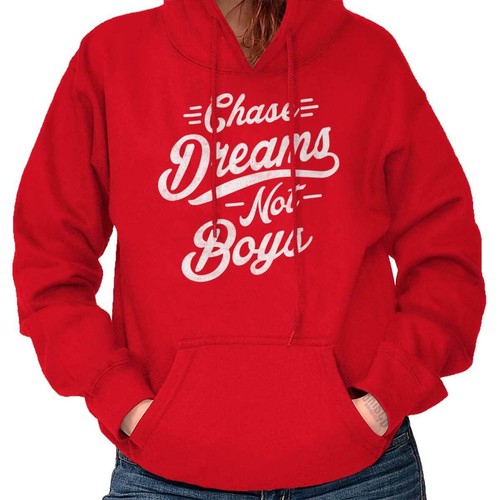 Felpa con cappuccio divertente San Valentino Chase Dreams non ragazzo donna