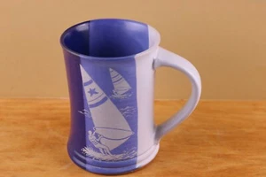 Segeln Windsurfen Kaffeebecher blau & grau rot Ton - Bild 1 von 7