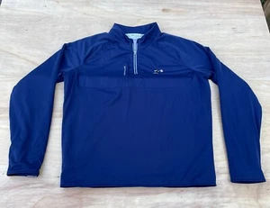 PETER MILLA 1/4 Zip Pull Over Padded Golf Sweater Cotton Men Blue Size L - Bild 1 von 8