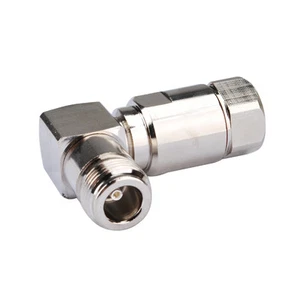 3X N Female Jack right angle Clamp for Corrugated copper 1/2" cable RF connector - Zdjęcie 1 z 3
