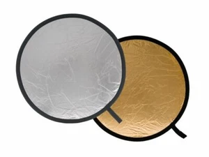 2-in-1 Silver/Gold Collapsible Reflector with Carry Bag - 50cm/32" - Picture 1 of 6