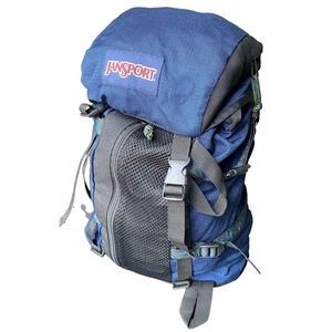 Jansport Travel Pack Vintage 90er Rucksack Backpack blau Daypack Wandern Handgepäck - Bild 1 von 11