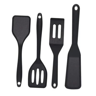 Mini Espátula de Silicona 4 PIEZAS, Giratoria de Silicona Tamaño Pequeño Fácil de Mini 4 PIEZAS Negra Foto 1 de 4