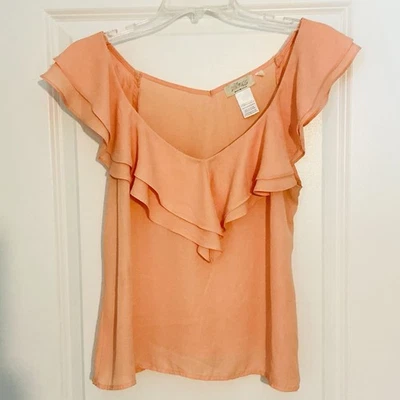 Soulmates Light Pink Ruffle Blouse | Women’s Medium - Изображение 1 из 4