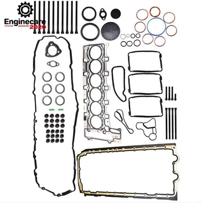 Kit de vedações de junta de reconstrução de motor N55 com parafusos de cabeça ajuste BMW 335i X3 X5 X6 E90 3.0L - Imagem 1 de 4