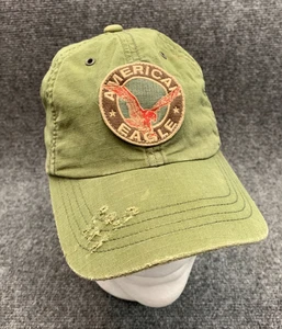Vintage American Eagle Mütze Kappe Druckknopflasche verstellbar adrett Y2K Ripstop abgenutzt - Bild 1 von 5