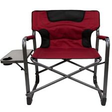 Ozark Trail XXL Folding Padded Director Chair with Side Table, Red*U PICK