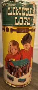 Vintage Original Lincoln Logs Set 151 Pieces No Lid - Picture 1 of 3