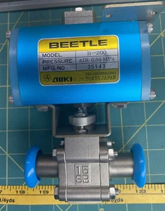 Aoki Käfer Größe 15A Steuerventil, Sanitär mit B-200 pneumatischem Stellantrieb 0,39MPa - Bild 1 von 10