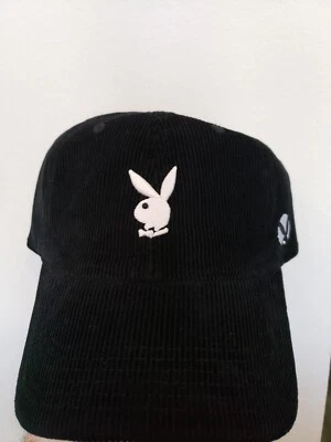 Playboy Hat Cap Corduroy Dad Hat Black Tux Strapback Strap Back White Bunny Lids - Image 1 of 4