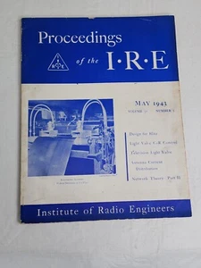 Proceedings of the IRE May 1943 Vol 31 No. 5 Design for Blitz,Nikola Tesla RARE! - Imagen 1 de 19